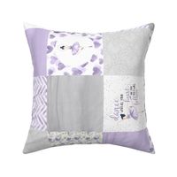 Ballerina//Lavender - Wholecloth Cheater quilt - Rotated