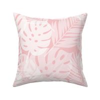 Tropical Shadows - White on Pink - Large Scale