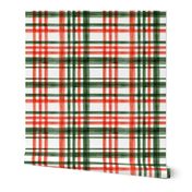 Christmas watercolor plaid 