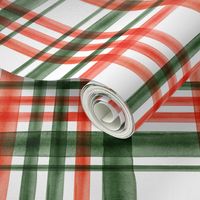 Christmas watercolor plaid 