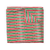 christmas red and green watercolor stripes