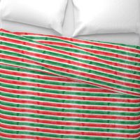 christmas red and green watercolor stripes