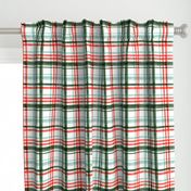 Christmas watercolor plaid (mint)