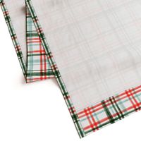 Christmas watercolor plaid (mint)