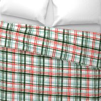 Christmas watercolor plaid (mint)