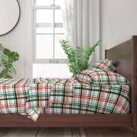 Christmas watercolor plaid (mint)