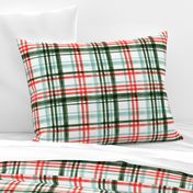 Christmas watercolor plaid (mint)