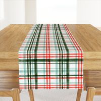 Christmas watercolor plaid (mint)