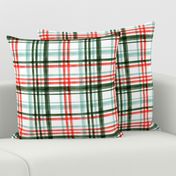 Christmas watercolor plaid (mint)