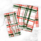 Christmas watercolor plaid (pink)