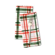 Christmas watercolor plaid (pink)