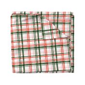 Christmas watercolor plaid (pink)