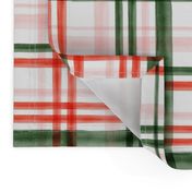 Christmas watercolor plaid (pink)