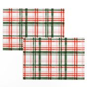 Christmas watercolor plaid (pink)