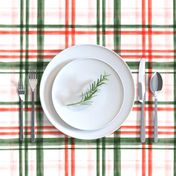 Christmas watercolor plaid (pink)