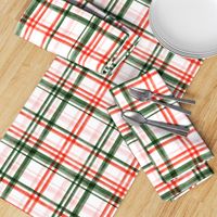 Christmas watercolor plaid (pink)