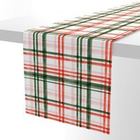 Christmas watercolor plaid (pink)