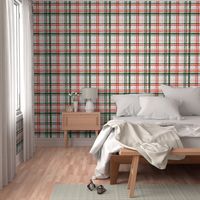 Christmas watercolor plaid (pink)