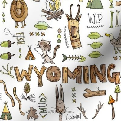 Wild in Wyoming - white