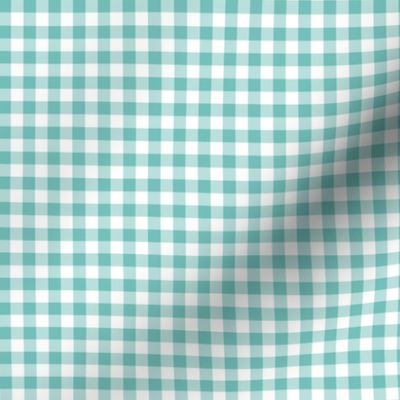 1/4" Gingham Checks Neptune Green