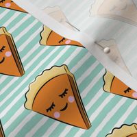 Pumpkin pie slice - aqua stripes - cutie pie