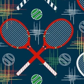 1950's Tennis  Racquets Large Print