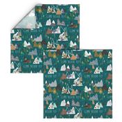 Mountain Climb (teal) MED