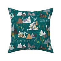 Mountain Climb (teal) MED