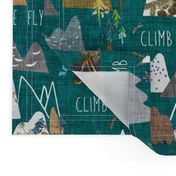 Mountain Climb (teal) MED