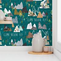 Mountain Climb (teal) MED