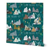 Mountain Climb (teal) MED