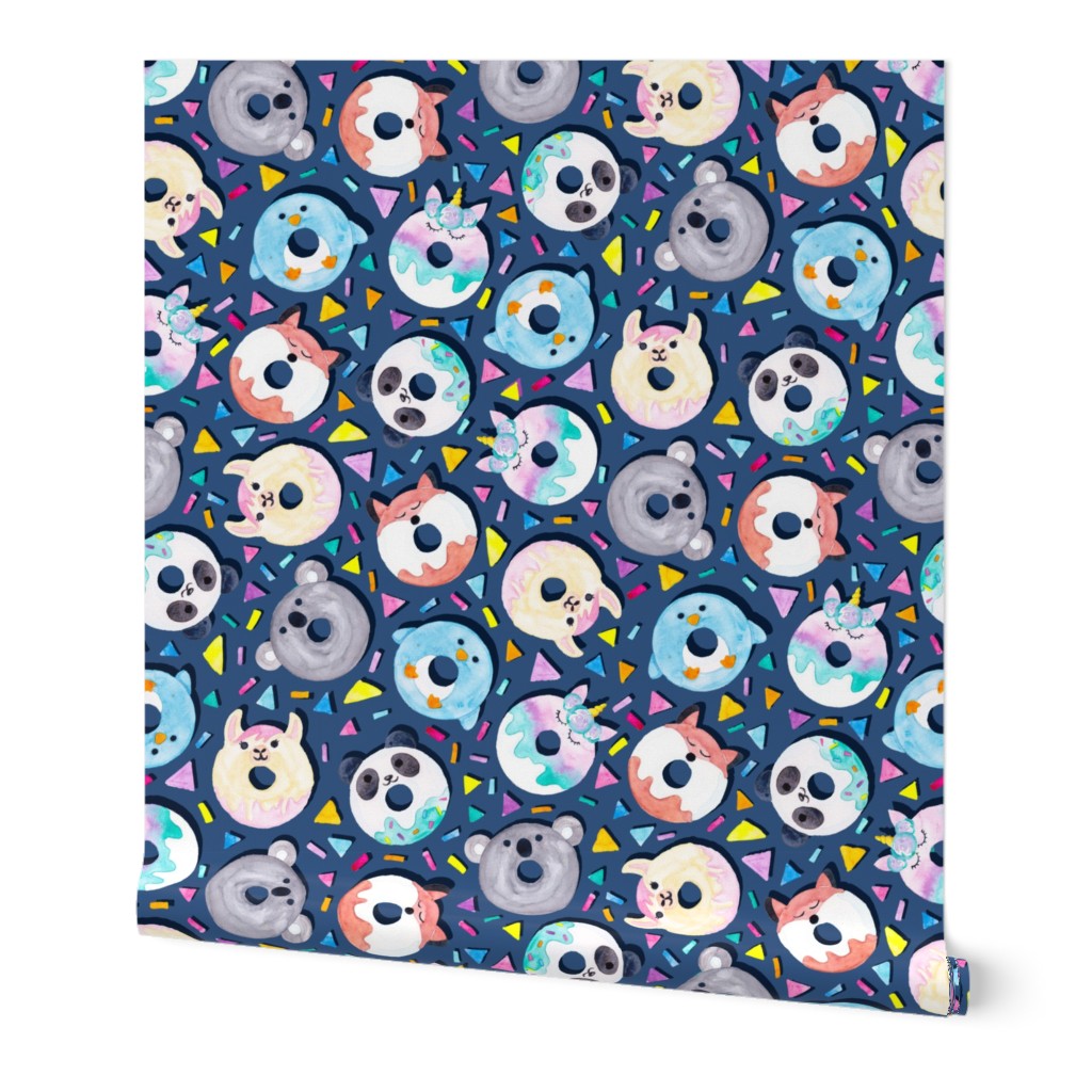 Animal Donut Confetti (Denim)