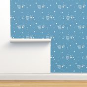 Peter Pan - Never grow up - Coordinate blue - scandinavian minimalist pattern