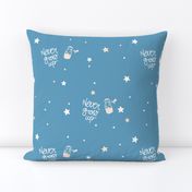 Peter Pan - Never grow up - Coordinate blue - scandinavian minimalist pattern