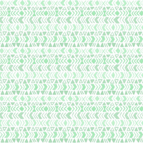 chevron rows - green