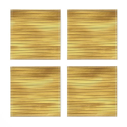 Gold Metallic Stripes Wide on Black