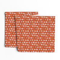 SMALL - pumpkin spice latte fabric coffee and donuts fall autumn traditions rust