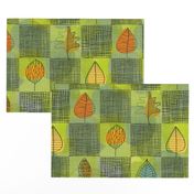 Leafy Retro Plaid