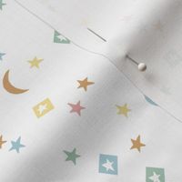 rainbow stars // moon, star, rainbow, earth tone, nursery, baby, neutral kids, baby