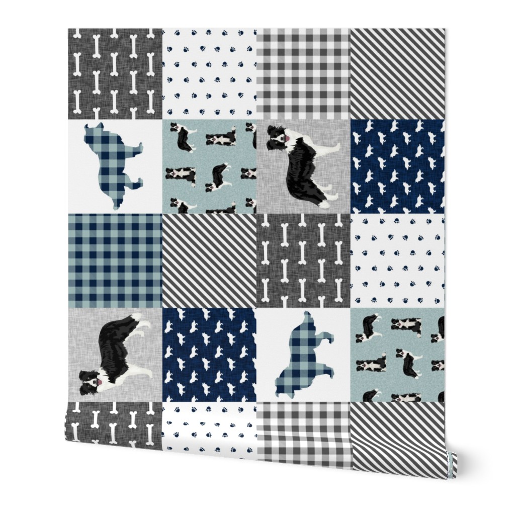 border collie pet quilt b cheater quilt dog breed nursery fabric