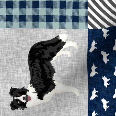 border collie pet quilt b cheater quilt dog breed nursery fabric