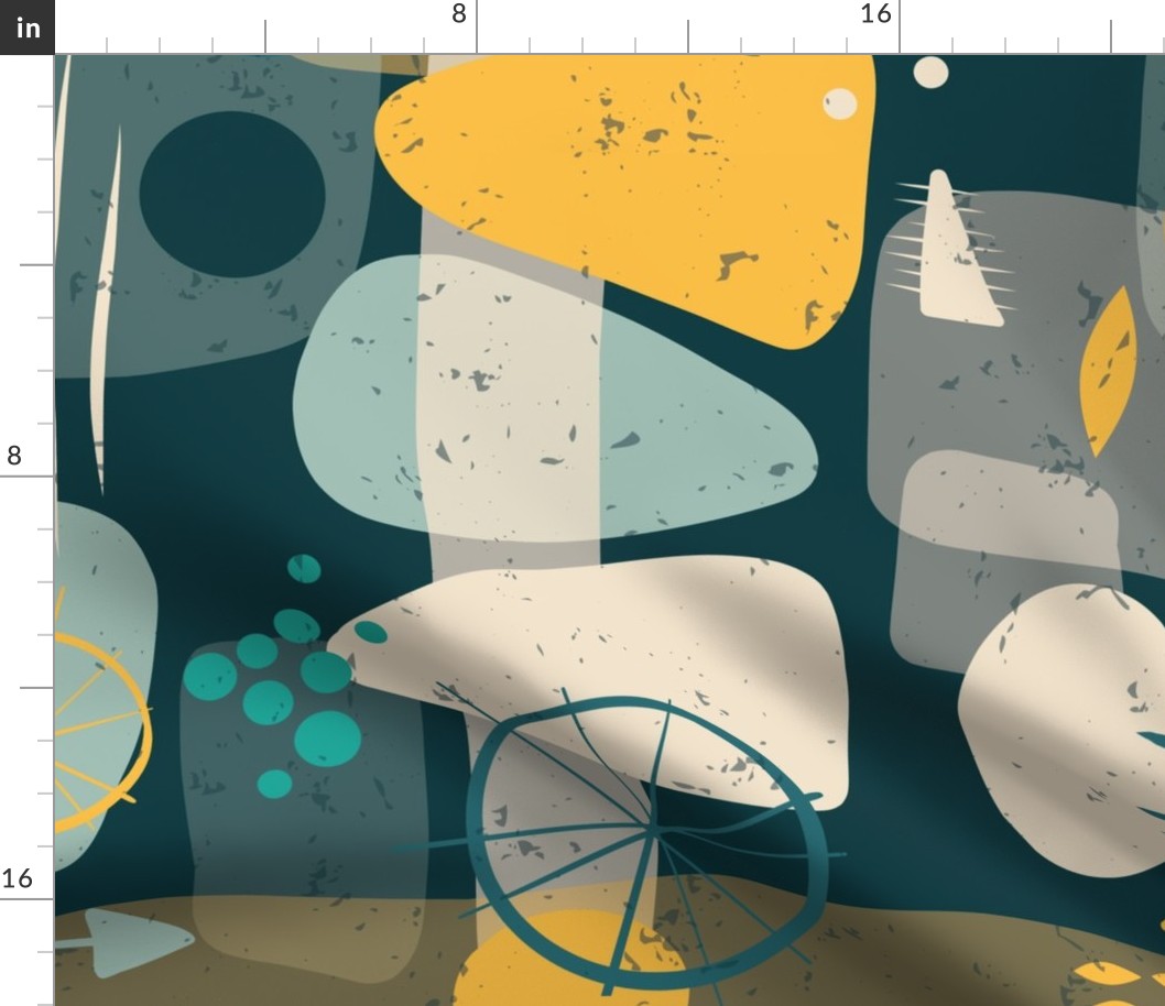 Mid Century Shapes Collage - Large
