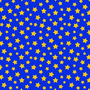 Stars Yellow on Dark Blue