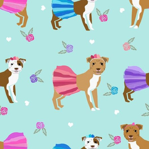 LARGE pitbull tutus girly florals pitbulls dog cute fabric