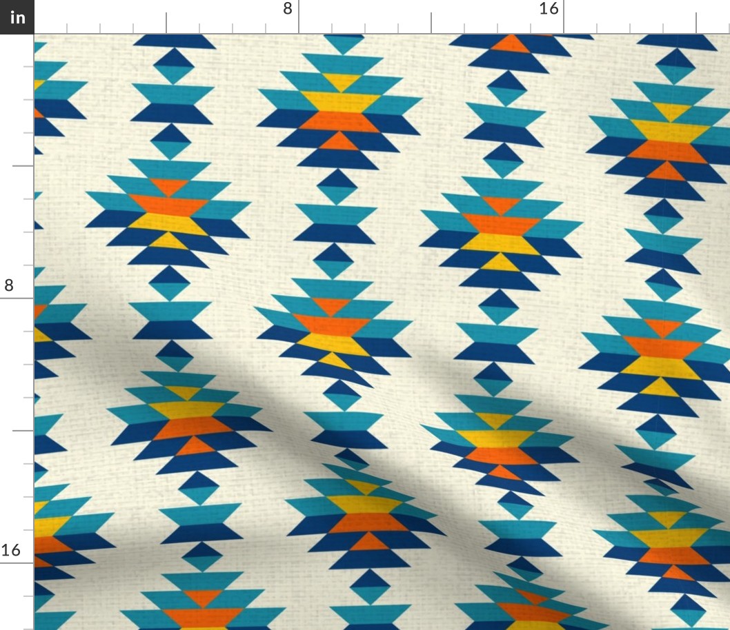 Aztec bohemian geometric kilim colorful rows
