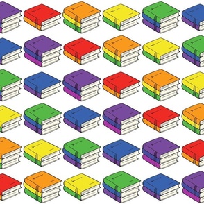 Rainbow Book Stacks