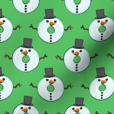 snowman donuts - green - Christmas & winter 