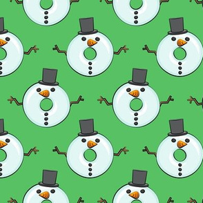 snowman donuts - green - Christmas & winter 