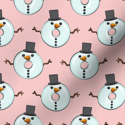 snowman donuts - pink - Christmas & winter 