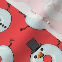 snowman donuts - red - Christmas & winter 